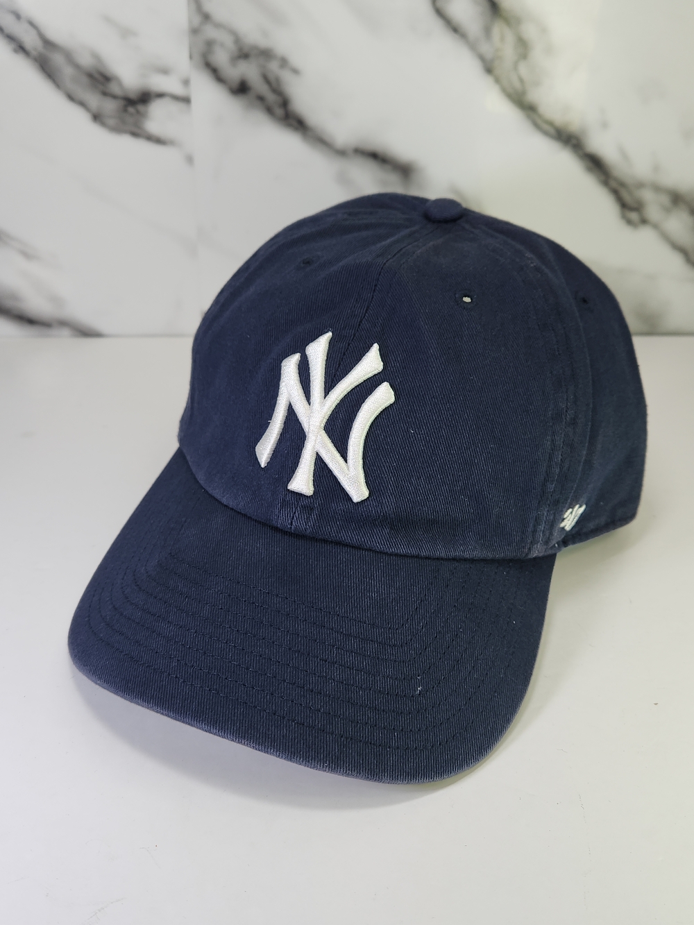 NY New York Cap. Navy Baseball Hat. Adjustable Unisex